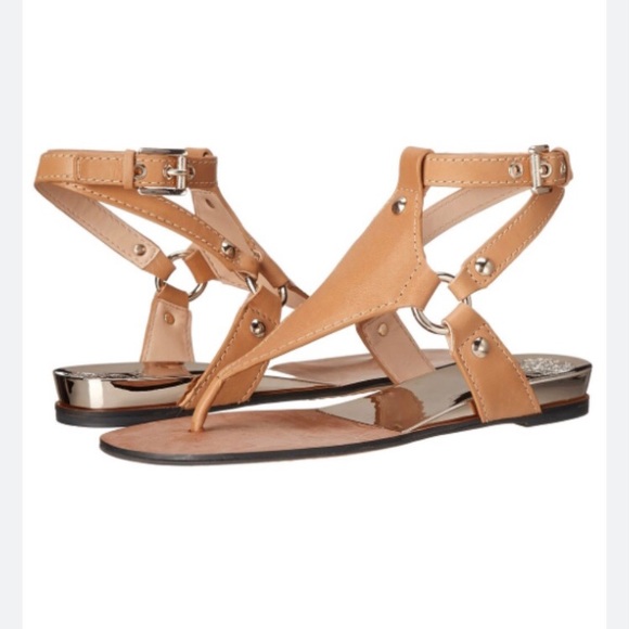 VINCE CAMUTO Adalina Ankle Strap Sandals genuine leather Size 9.5 - Picture 2 of 8